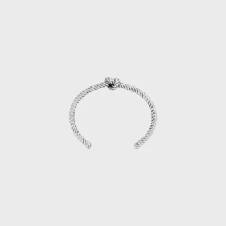 Armband med knutmönster i mässing med rodiumfinish
