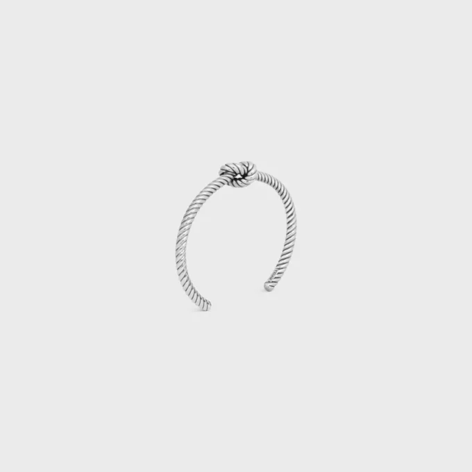 Armband med knutmönster i mässing med rodiumfinish