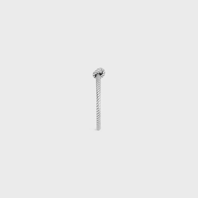 Armband med knutmönster i mässing med rodiumfinish