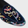 Aura Loafer i broderad sammet Aura Loafer i broderad sammet