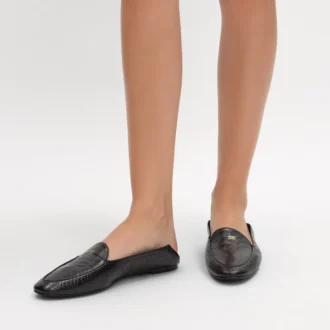 Aura Loafer i lammskinn med krokodilprägling