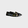 Aura Loafer i sammet med blomsterbroderi