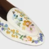 Aura Loafer i sammet med blomsterbroderi