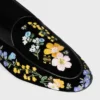 Aura Loafer i sammet med blomsterbroderi