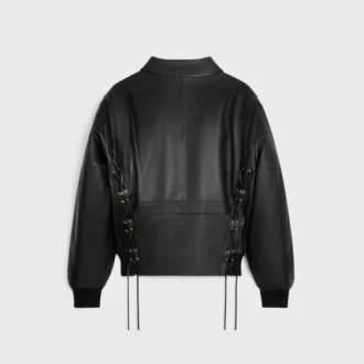 Aviator-blousonjacka i mjukt lammskinn