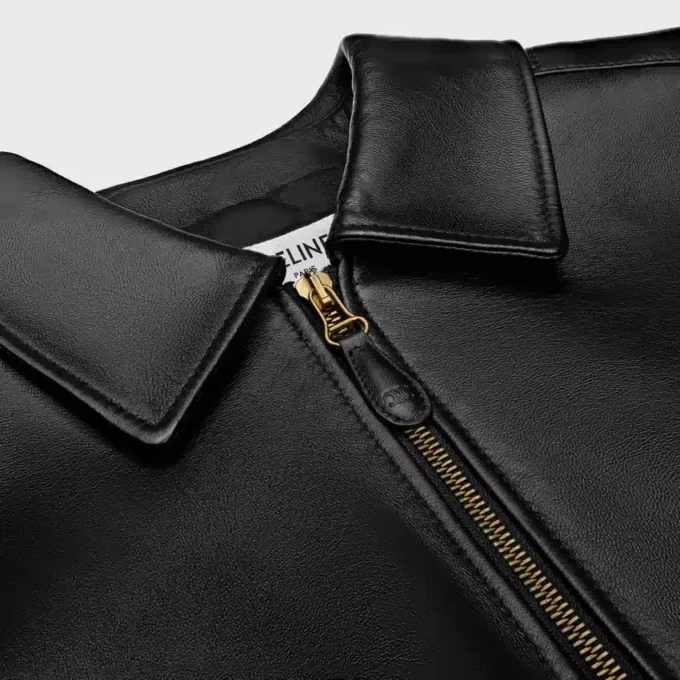 Aviator-blousonjacka i mjukt lammskinn Aviator-blousonjacka i mjukt lammskinn