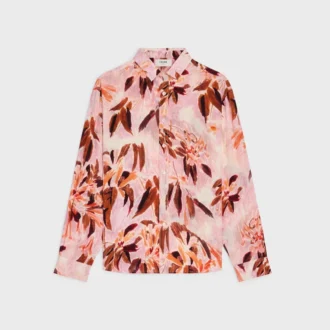 Avslappnad skjorta i crepe de chine