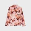 Avslappnad skjorta i crepe de chine Avslappnad skjorta i crepe de chine