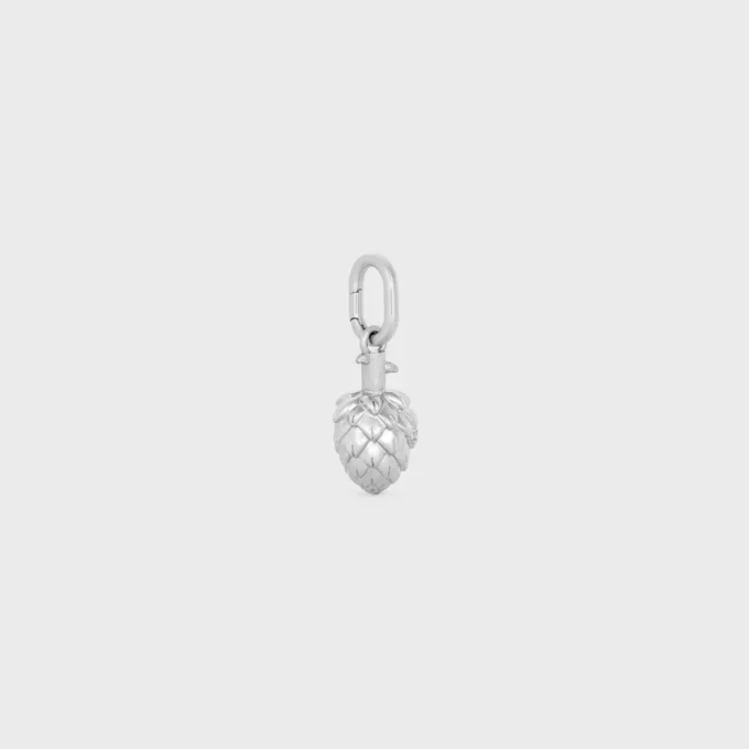 Berlock Artichoke i mässing med rodiumfinish