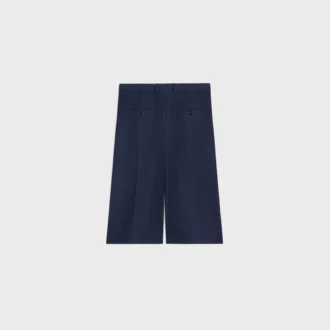 Bermudashorts i bomull och ullgabardin