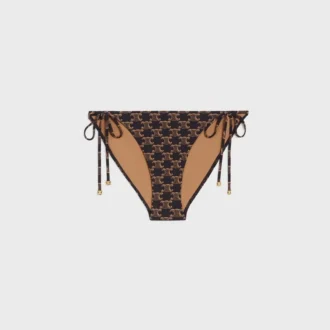 Bikinibotten i matt jersey med monogram