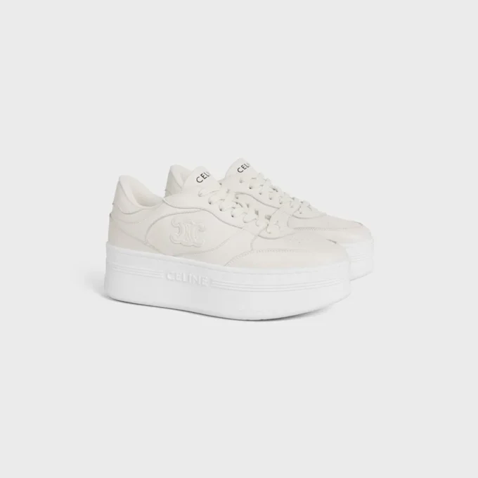 Block Wedge Sneaker i kalvskinn Block Wedge Sneaker i kalvskinn