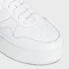 Blockiga sneakers med kilklack i kalvskinn Blockiga sneakers med kilklack i kalvskinn