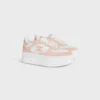 Blockklackad sneaker i kalvskinn och mocka Blockklackad sneaker i kalvskinn och mocka