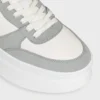 Blockklackad sneaker i kalvskinn och mocka Blockklackad sneaker i kalvskinn och mocka