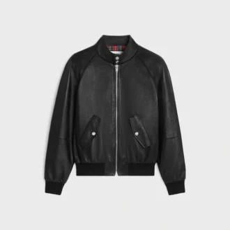 Blousonjacka med dragkedja i mjukt lammskinn