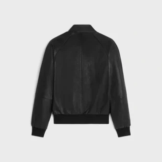 Blousonjacka med dragkedja i mjukt lammskinn