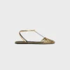 Cage Flat Sandal i laminerat lammskinn Cage Flat Sandal i laminerat lammskinn