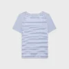 CELINE 70’S T-shirt i randig jersey