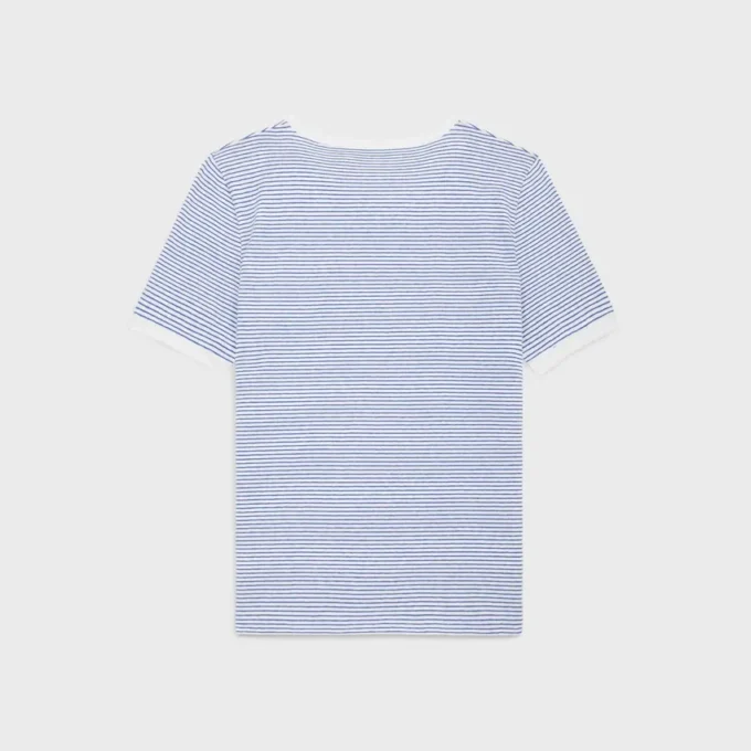 CELINE 70’S T-shirt i randig jersey