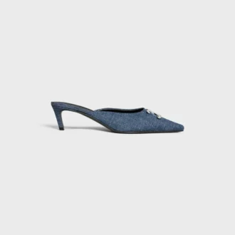 Celine Alma Triomphe Mule i denim