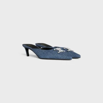 Celine Alma Triomphe Mule i denim