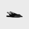 CELINE Alma Triomphe platta slingback-skor i lackat kalvskinn