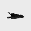 CELINE Alma Triomphe platta slingback-skor i lackat kalvskinn