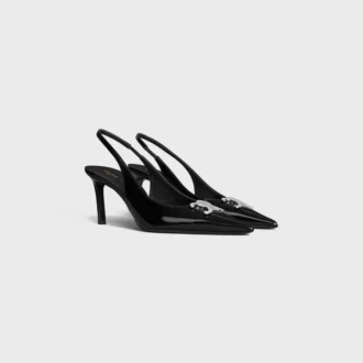 CELINE Alma Triomphe Slingback i glansigt kalvskinn