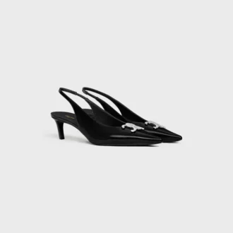CELINE Alma Triomphe Slingback i glansigt kalvskinn