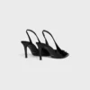 CELINE Alma Triomphe Slingback i glansigt kalvskinn CELINE Alma Triomphe Slingback i glansigt kalvskinn