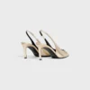 CELINE Alma Triomphe Slingback i laminerat kalvskinn CELINE Alma Triomphe Slingback i laminerat kalvskinn