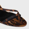 CELINE Ava-sandal i grosgrain-tyg med leopardmönster