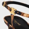 CELINE Ava-sandal i grosgrain-tyg med leopardmönster
