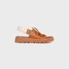 CELINE Billie Chunky Sandal i kalvskinn och textil