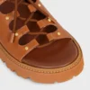 CELINE Billie Chunky Sandal i kalvskinn och textil