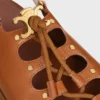 CELINE Billie Chunky Sandal i kalvskinn och textil
