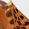 CELINE Billie Chunky Sandal i kalvskinn och textil