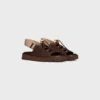 CELINE Billie Chunky Sandale i kalvskinn och textil CELINE Billie Chunky Sandale i kalvskinn och textil