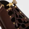 CELINE Billie Chunky Sandale i kalvskinn och textil CELINE Billie Chunky Sandale i kalvskinn och textil