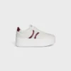 CELINE – Block-sneakers med Triomphe-mönster baktill och kilklack i kalvskinn CELINE – Block-sneakers med Triomphe-mönster baktill och kilklack i kalvskinn