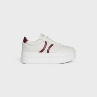 CELINE – Block-sneakers med Triomphe-mönster baktill och kilklack i kalvskinn