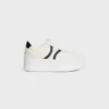 CELINE – Block-sneakers med Triomphe-mönster baktill och kilklack i kalvskinn CELINE – Block-sneakers med Triomphe-mönster baktill och kilklack i kalvskinn