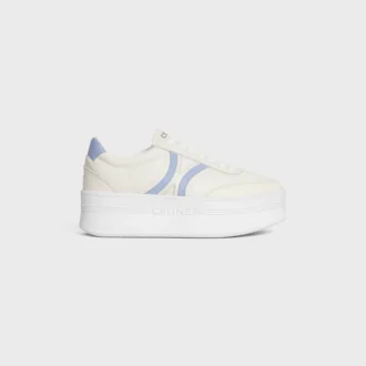 CELINE – Block-sneakers med Triomphe-mönster baktill och kilklack i kalvskinn