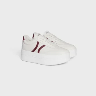 CELINE – Block-sneakers med Triomphe-mönster baktill och kilklack i kalvskinn