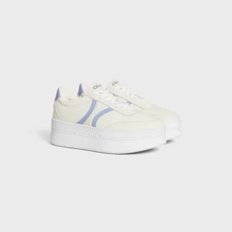 CELINE – Block-sneakers med Triomphe-mönster baktill och kilklack i kalvskinn