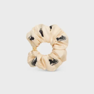 CELINE C Sulky Scrunchy i siden och mässing med guldfinish