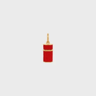 CELINE Charms Column Beaded Box i pärlor och mässing med guldfinish