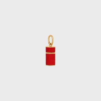 CELINE Charms Column Beaded Box i pärlor och mässing med guldfinish