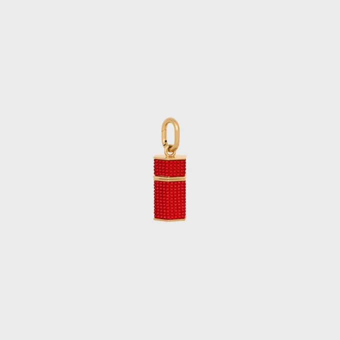 CELINE Charms Column Beaded Box i pärlor och mässing med guldfinish